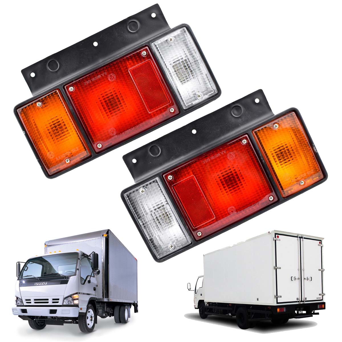 Pair Rear Tail Light Lamp Fits Isuzu NPR ELF NPR NKR NHR NLR Truck