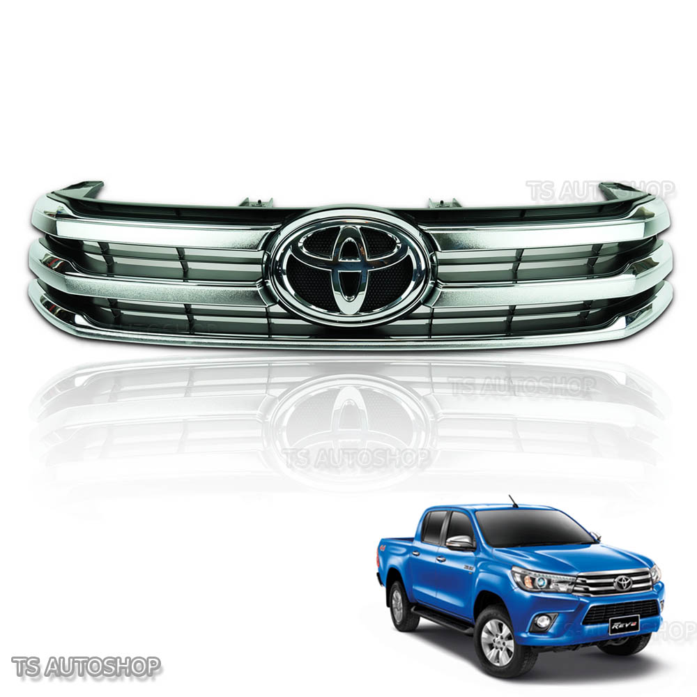 Chrome Front Grille Grill Trim Genuine For Toyota Hilux Revo UTE 2015