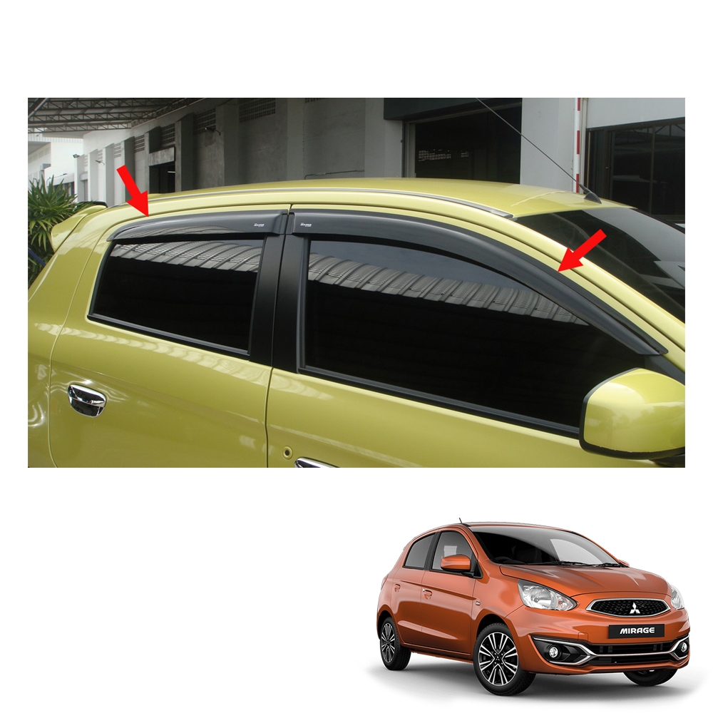 Wind Deflector Weather Guard 4 Pc To Mitsubishi Space Star Mirage 2016-2017