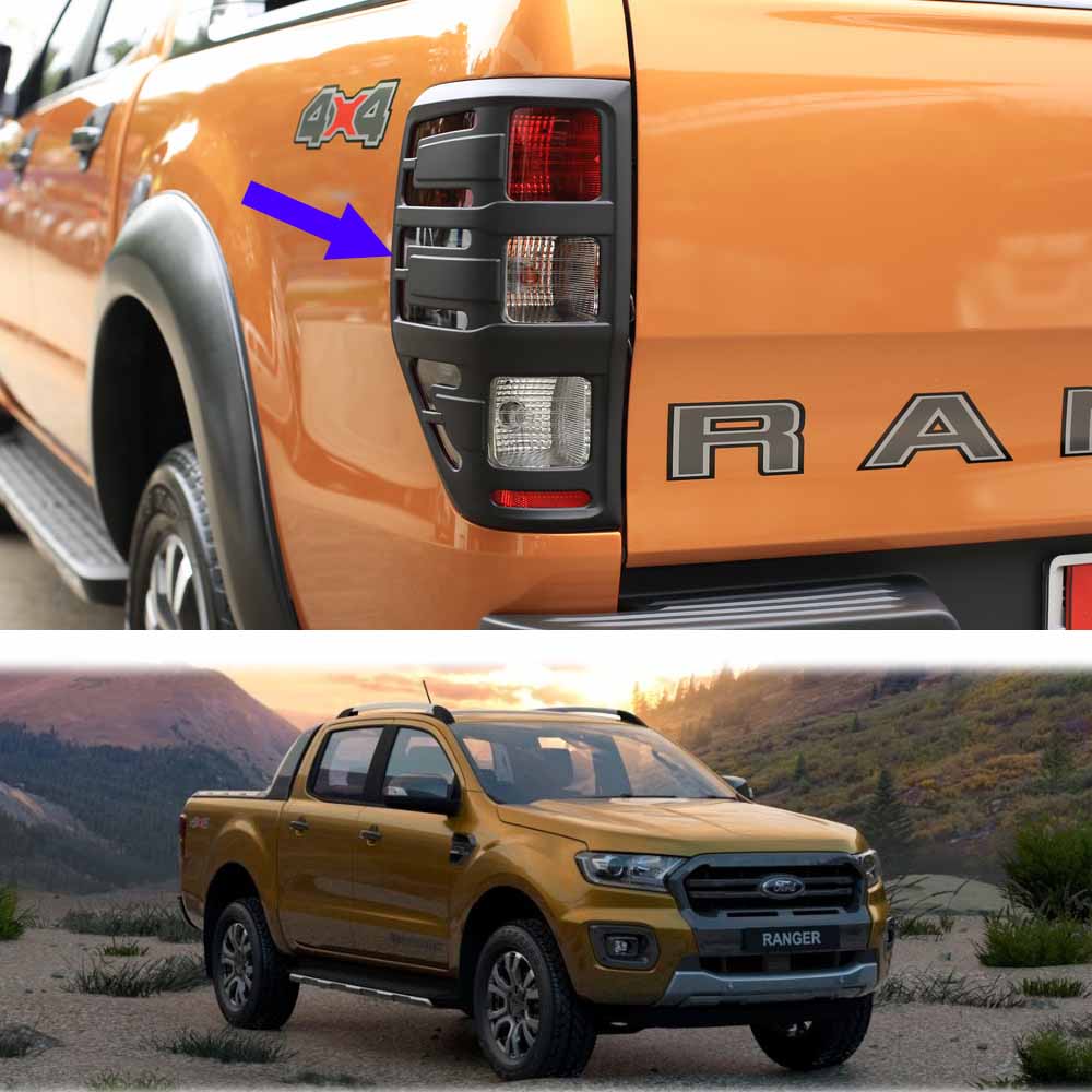 Matte Black Tail Lamp Light Cover Trim For Ford Ranger New Wildtrak Xlt Ebay