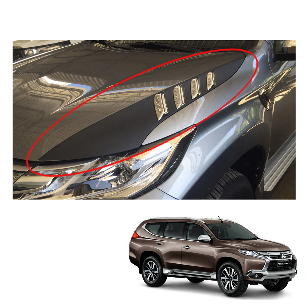 For Mitsubishi Pajero Montero Sport 16 18 Side Bonnet Hood Scoop Cover ...