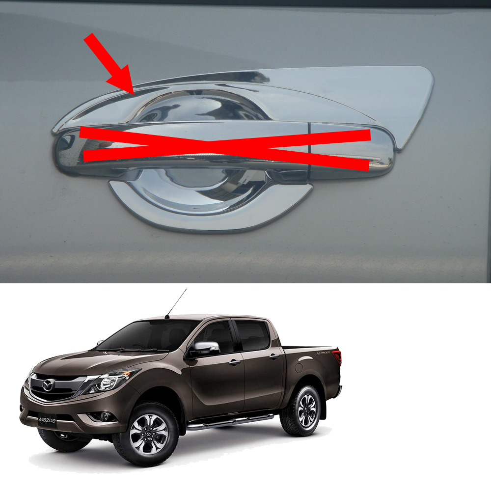 CHROME 4DR HANDLE BOWL INSERT COVER TRIM FOR FORD ECOSPORT 4 DOOR HATCHBACK 2014