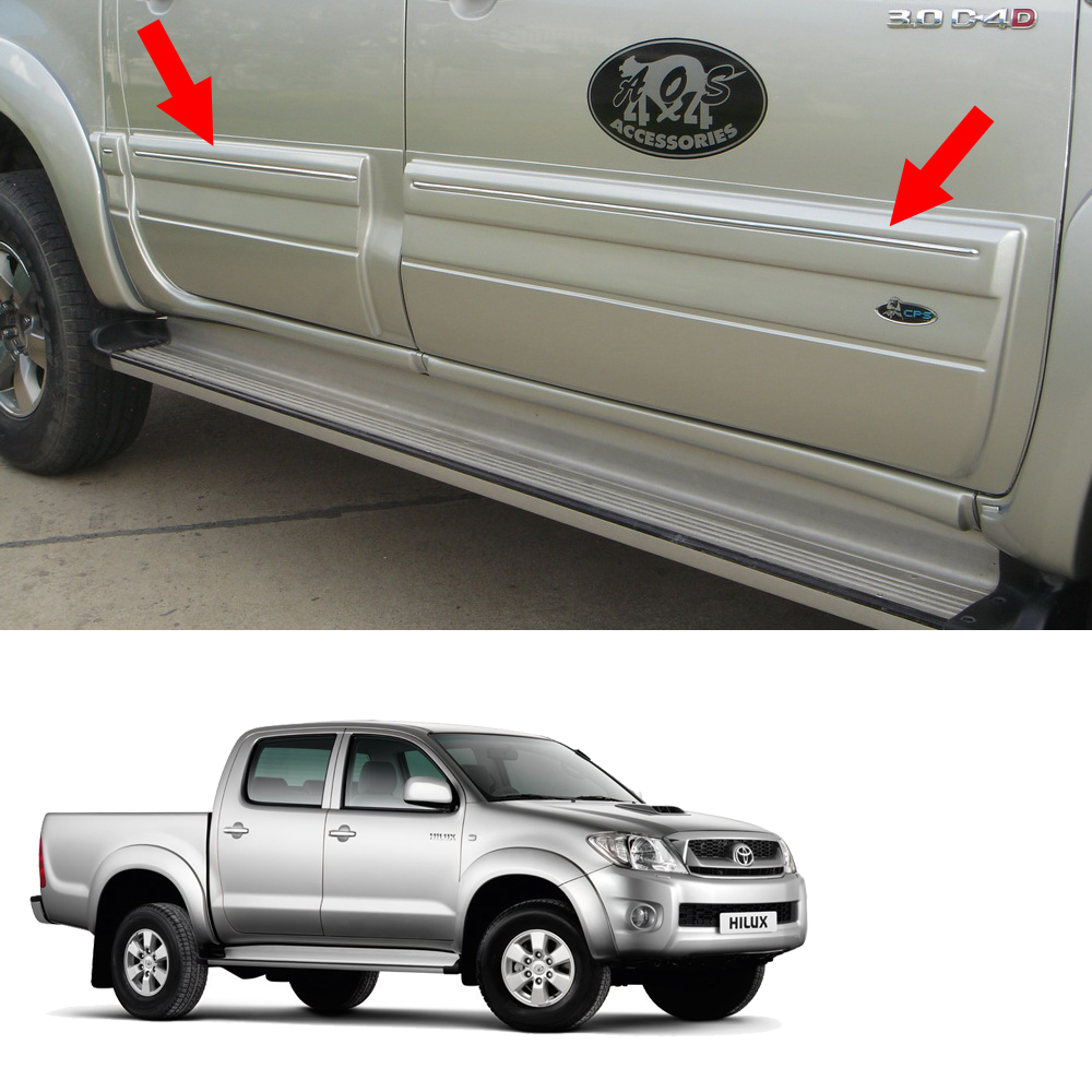 Body Cladding Side Molding V1 Painted For Toyota Hilux Vigo Cab/4Dr
