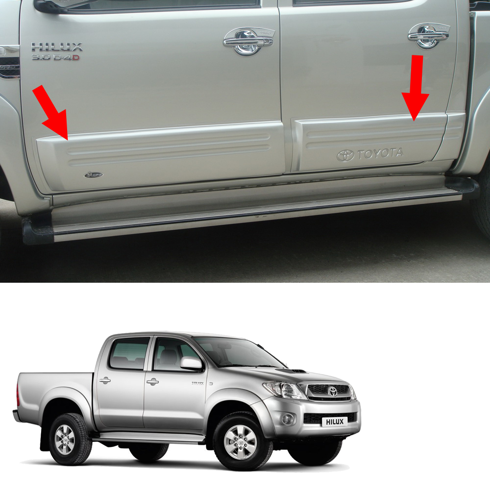 Body Cladding Side Molding Guard V4 Painted Fits Toyota Hilux Vigo 4Dr
