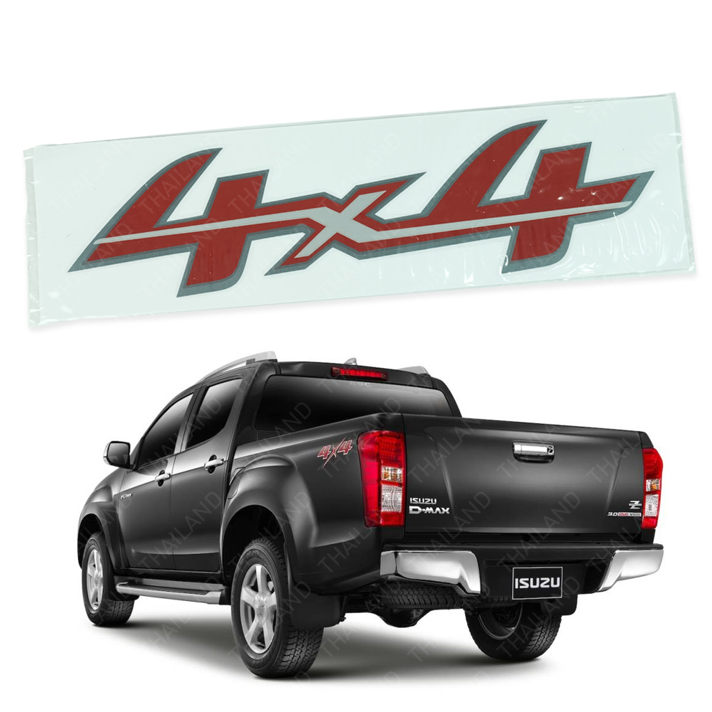 Sticker 4X4 Style Red Grey 9.5x36 cm Isuzu D Max D-Max Blue Power 2016 ...