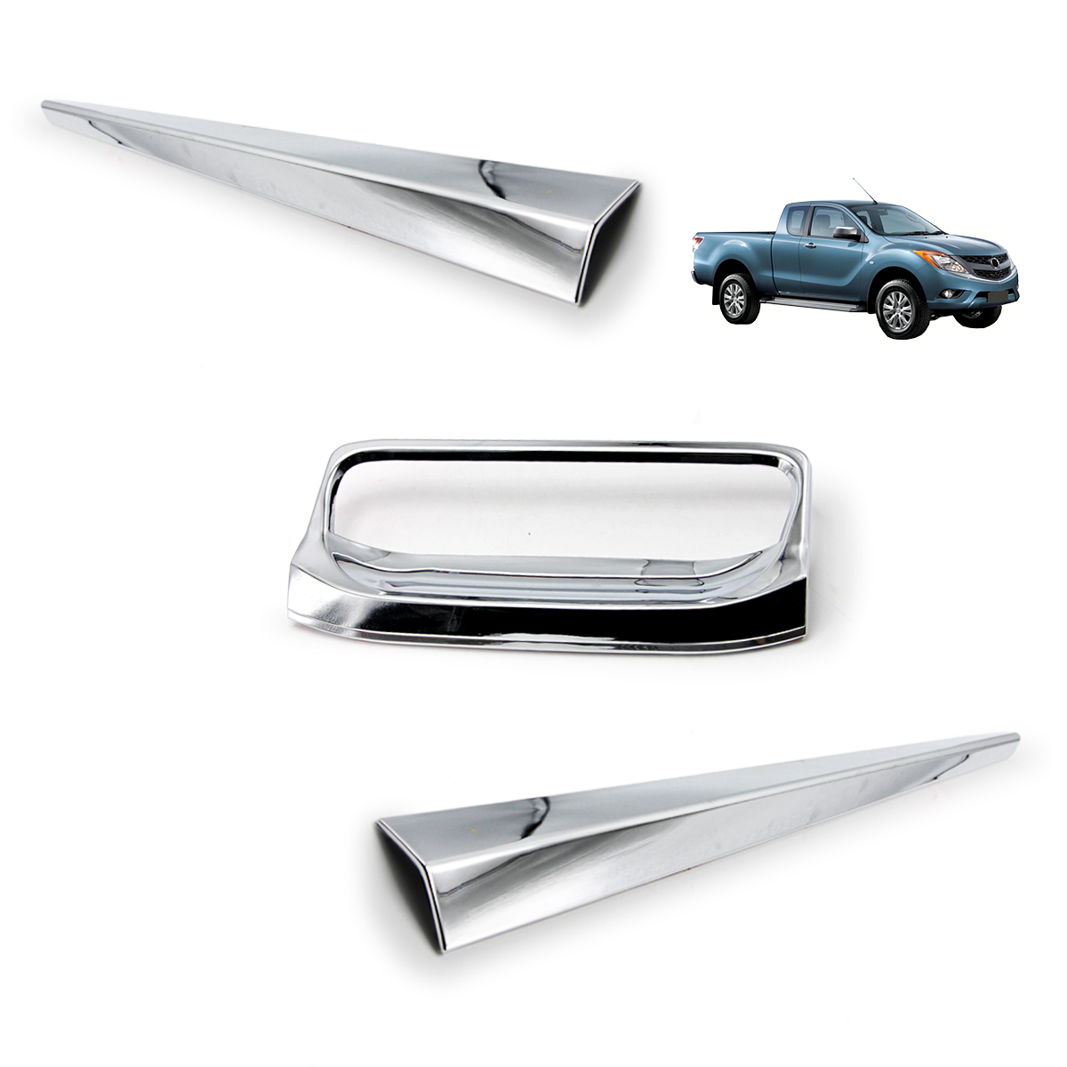 Accent Door Handle Tailgate Cover Chrome For Ford Ranger Mazda