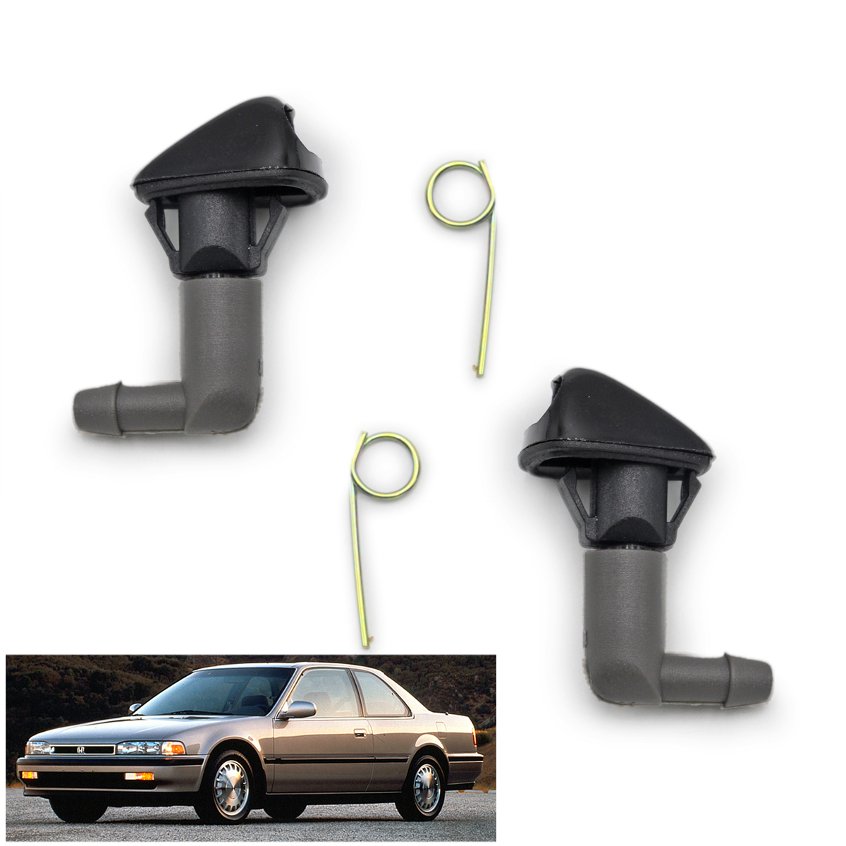 Windshield Washer nozzle jet Black For Honda Accord 1998 1999 2000 2001