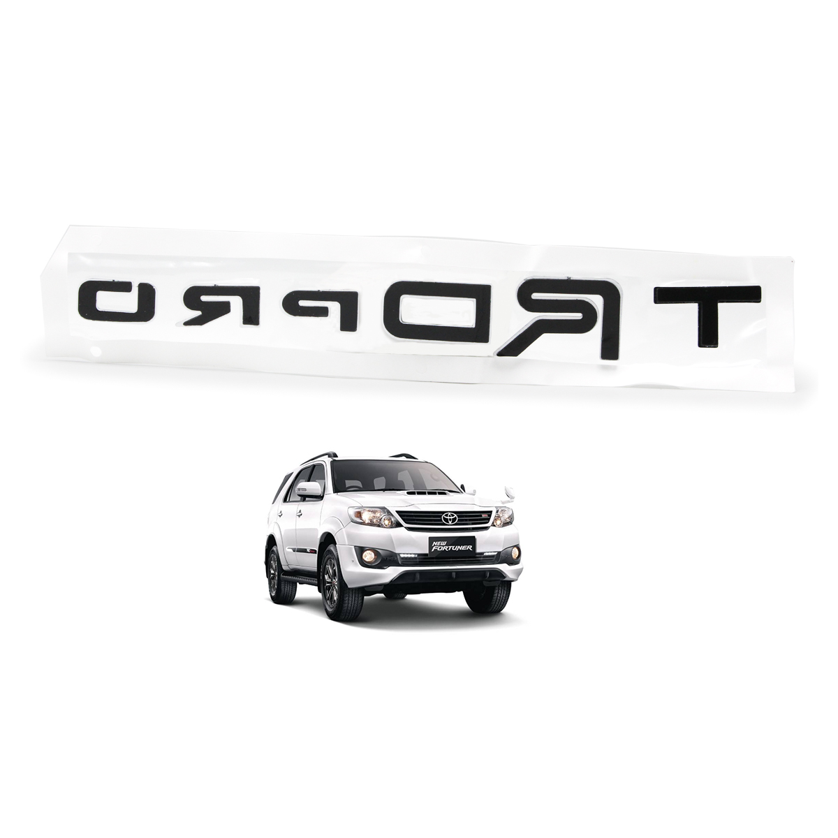 TRD CHROME LOGO EMBLEM DECAL TOYOTA REVO VIGO FORTUNER 2012-ON