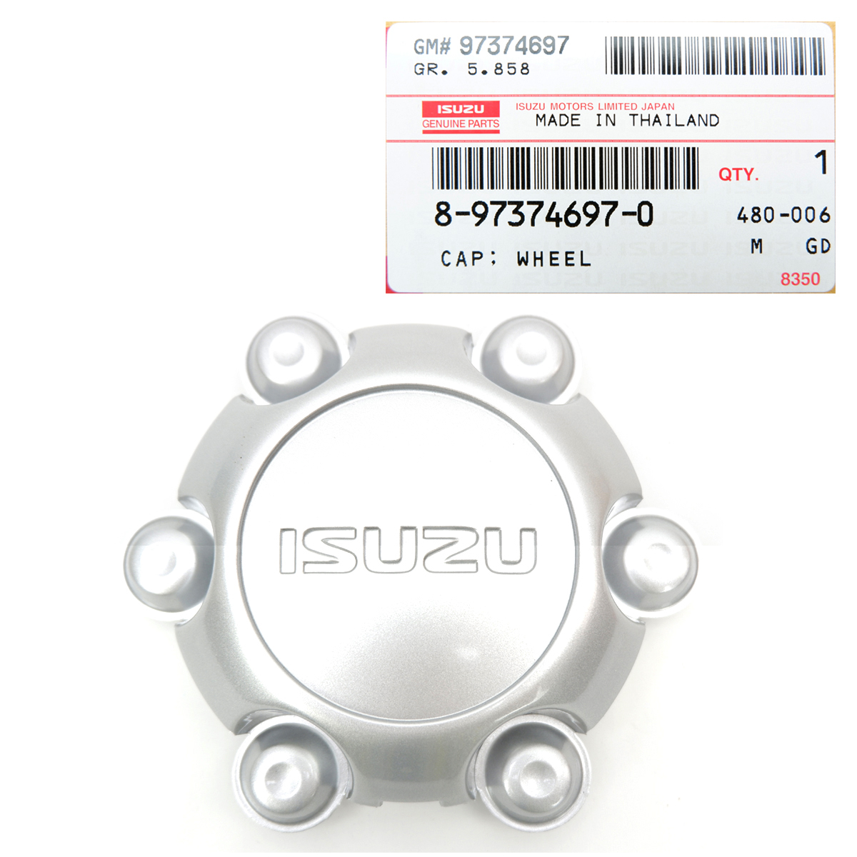 Genuine Wheel Center Cap Hub 6 Legs Silver Fits Isuzu Holden DMax 2007