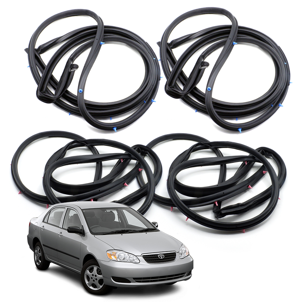 Details About Fits Toyota Corolla Altis 03 05 07 Set Front Rear Door Seal Rubber Weatherstrip