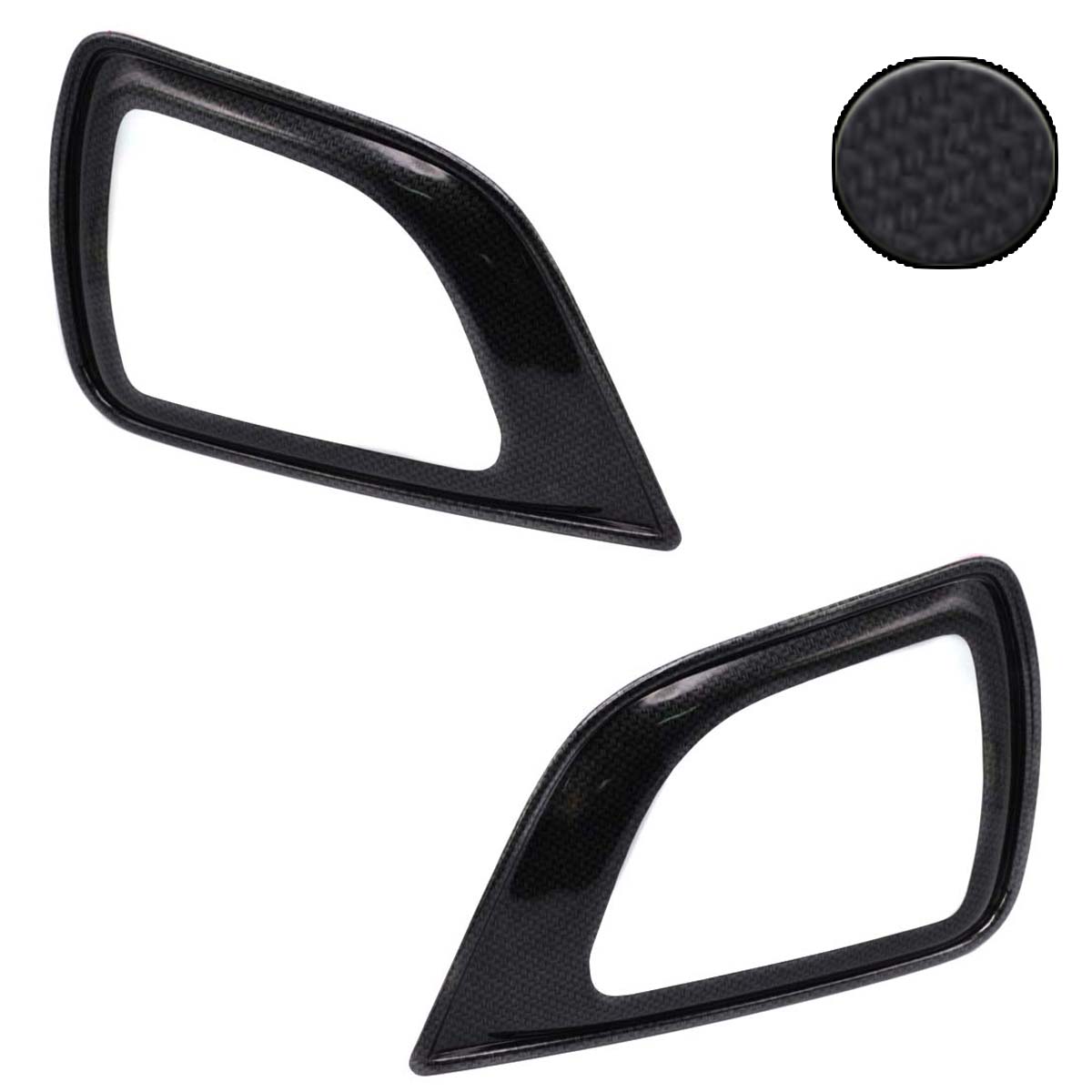 Spot Light Fog Lamp Cover Black Carbon Film For Nissan NP300 D23 2015 2018