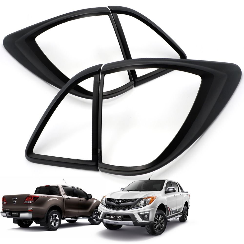MATTE BLACK RED HANDLE BOWL COVER FOR 4 DOOR NEW MAZDA BT-50 PRO 2012-2014 V.1