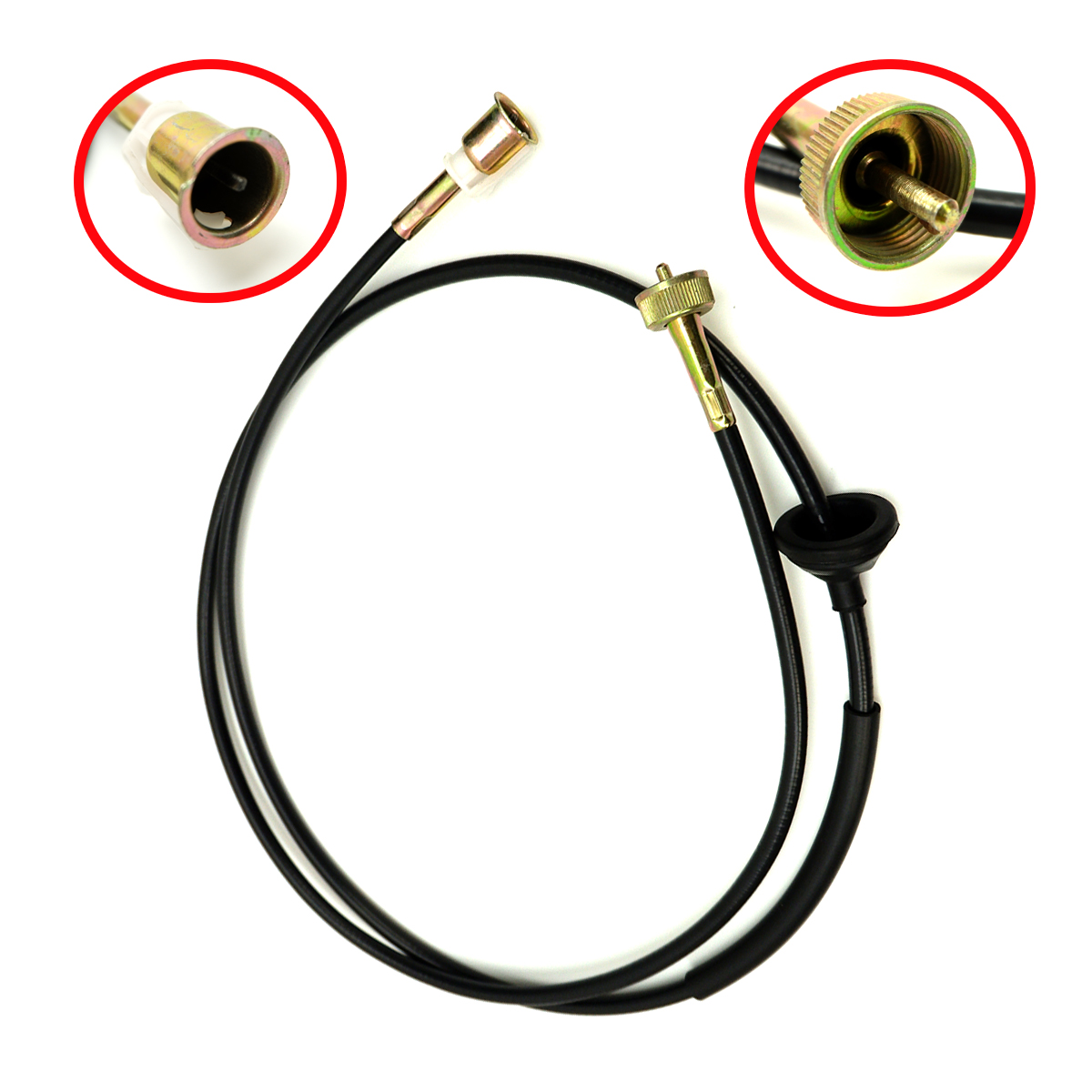 Speedo Meter Cable Speedometer Black Fits Mitsubishi L200 Cyclone 1986