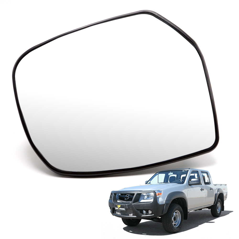 Left Wing Side Mirror Glass With Base Black For Mazda Bt-50 Pickup 2006 2011