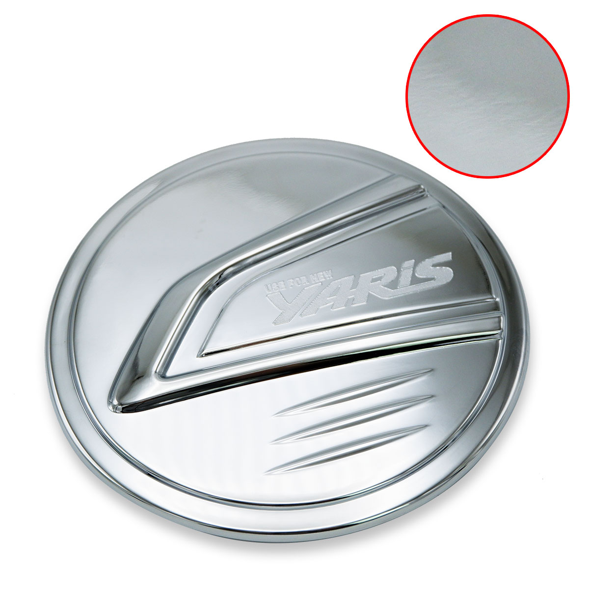 Fuel Oil Tank Cap Cover Chrome For Toyota Yaris Ativ Hatchback 5Dr 2017