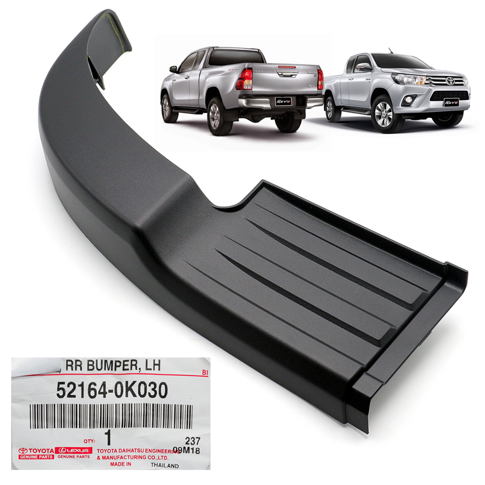Lh Rear Plastic Bumper Step Black For Toyota Hilux Revo Rocco 2015