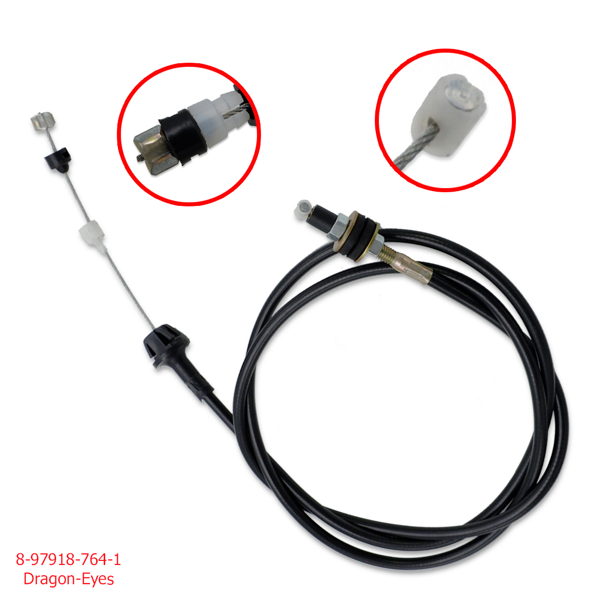 sura【1,2,5,8,11,12,16,18,19,20,21】 Accelerator Throttle Cable Black For Isuzu Dragon-Eyes 1997