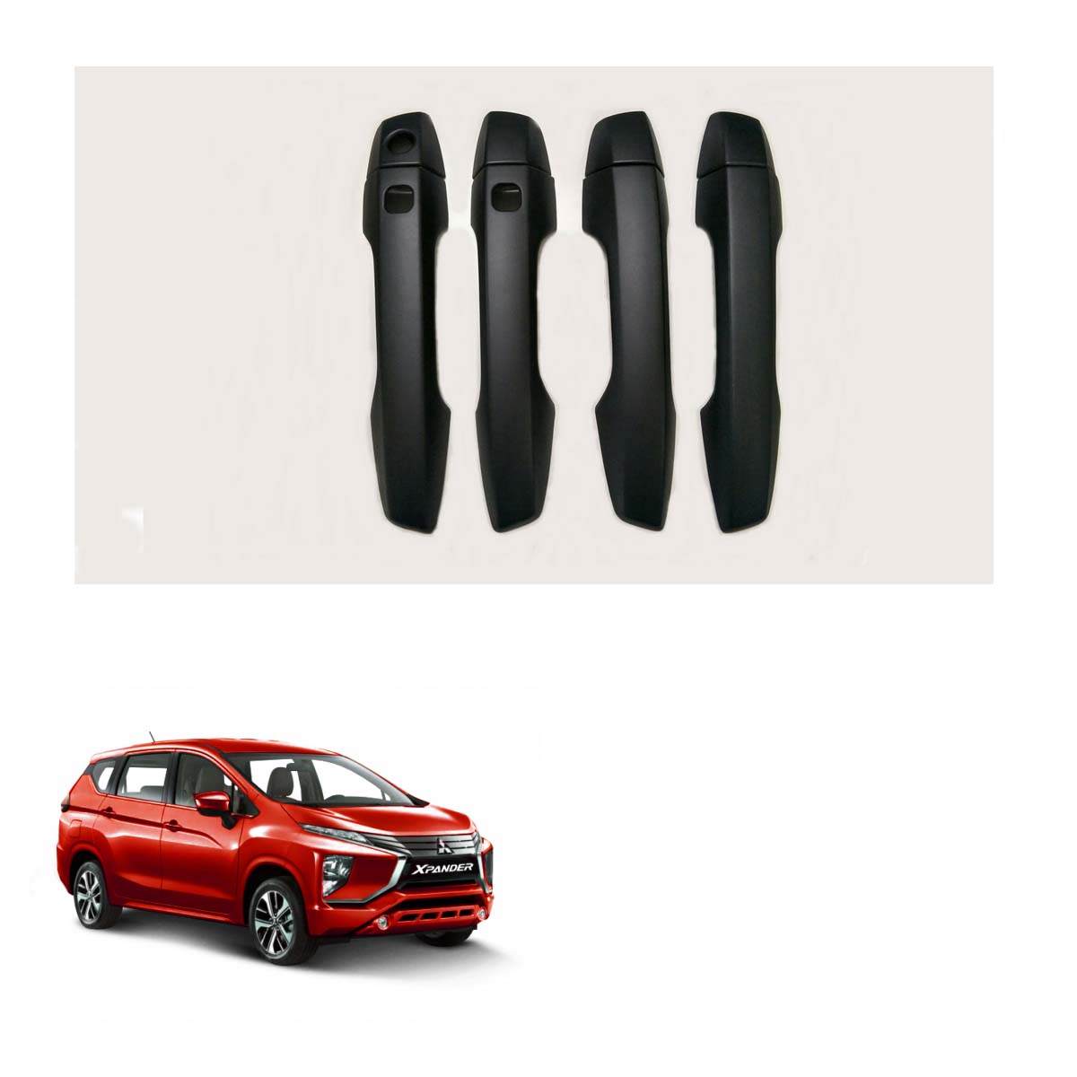 Door Handle Cover Trim Black For Mitsubishi Xpander Mpv 2018