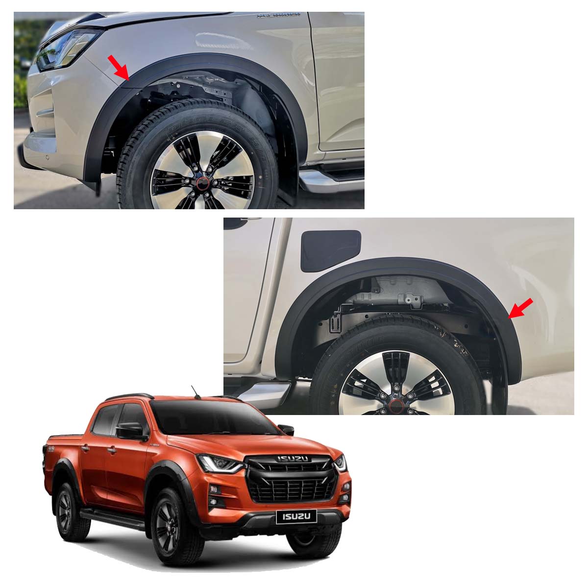 Front Fender Flares V5 Small 3" Black For Isuzu Dmax Dmax Hilander 2020 2021 eBay