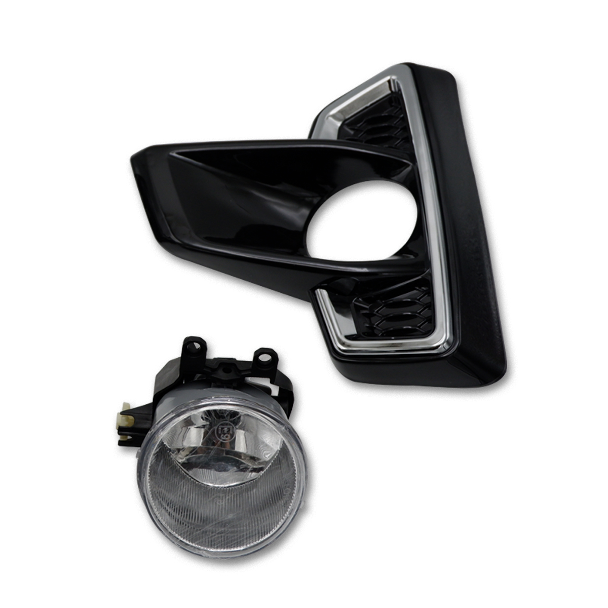 Set Fog Lamp Spot Light Kit Black For Toyota Hilux Rocco SR5 2017 2019