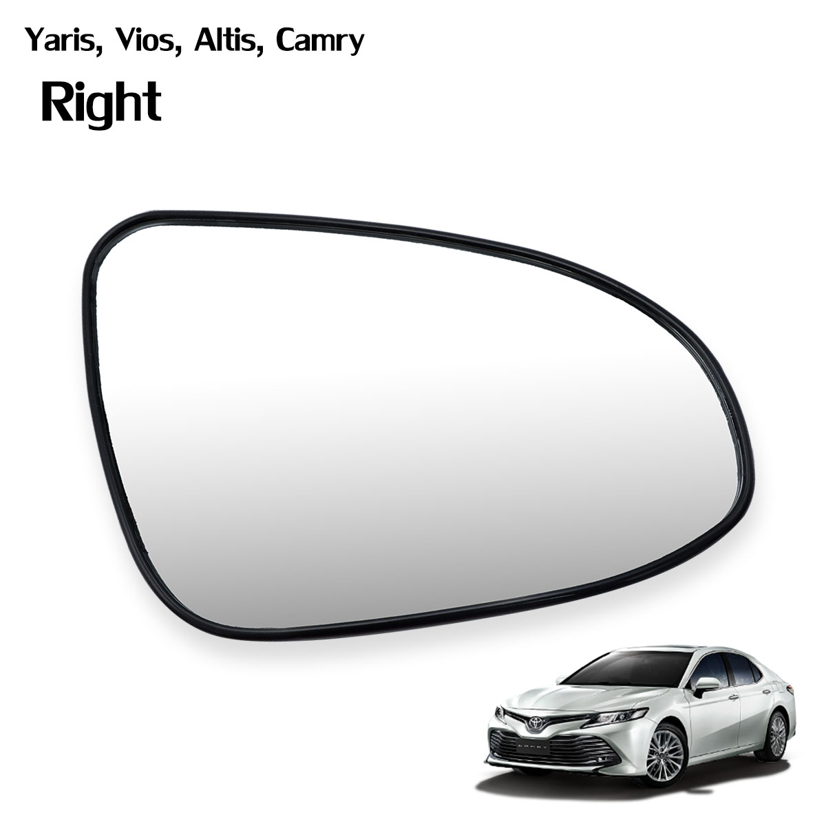 Rh Wing Side Door Mirror Glass Len For Toyota Yaris Vios Altis