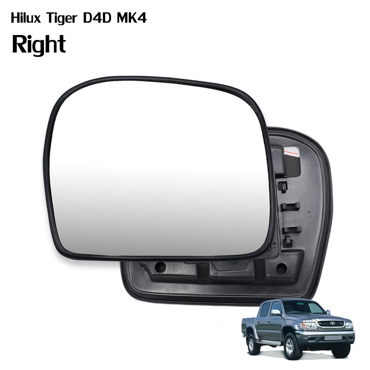 Rh Wing Side Door Mirror Glass Len For Toyota Hilux Tiger D4D MK4