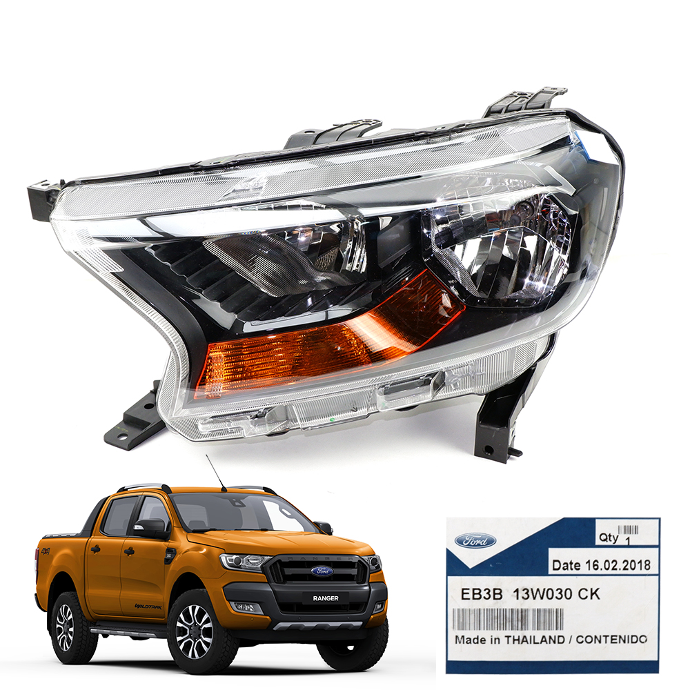 Fits Ford Ranger XLT 2.2 3.2 2015 19 Lh Head Lamp Light Black Orange | eBay