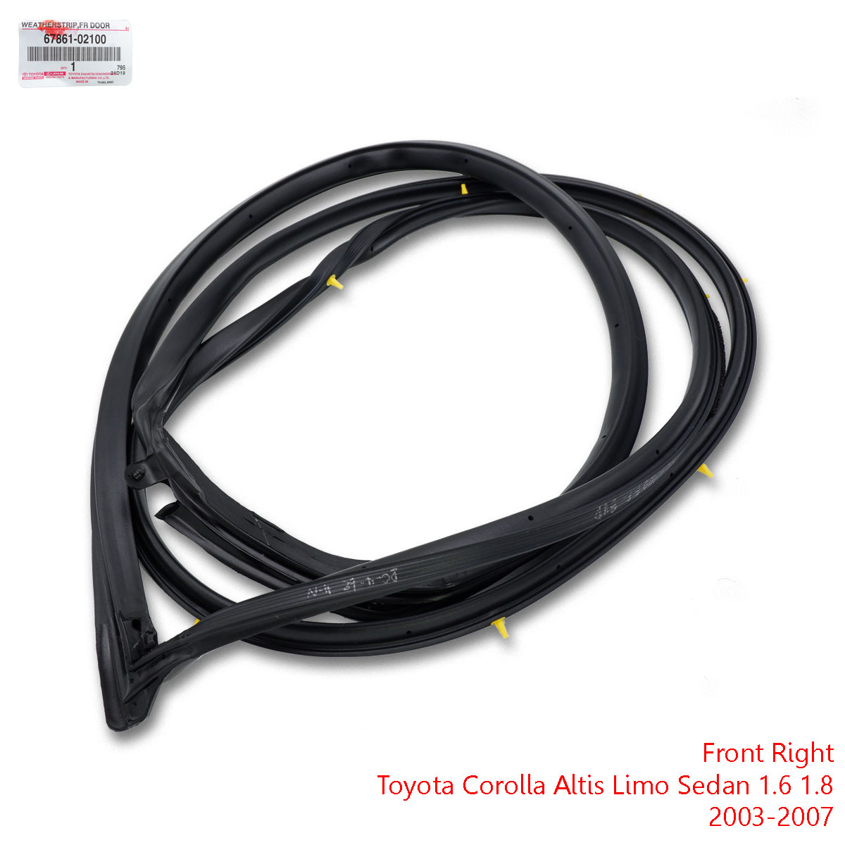 Taruri　0218 6789760020 Genuine Toyota WEATHERSTRIP, REAR DOOR, NO.4 RH