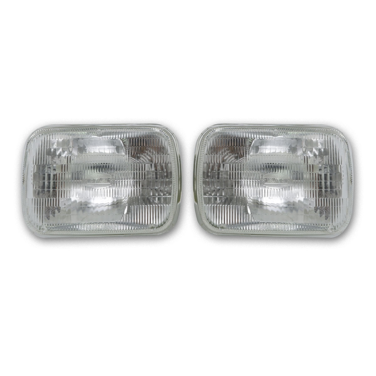Lh+Rh Glass Head Lamp Rectangular Sealed Fits Mitsubishi L200 Cyclone 1979 1987 - Picture 3 of 7