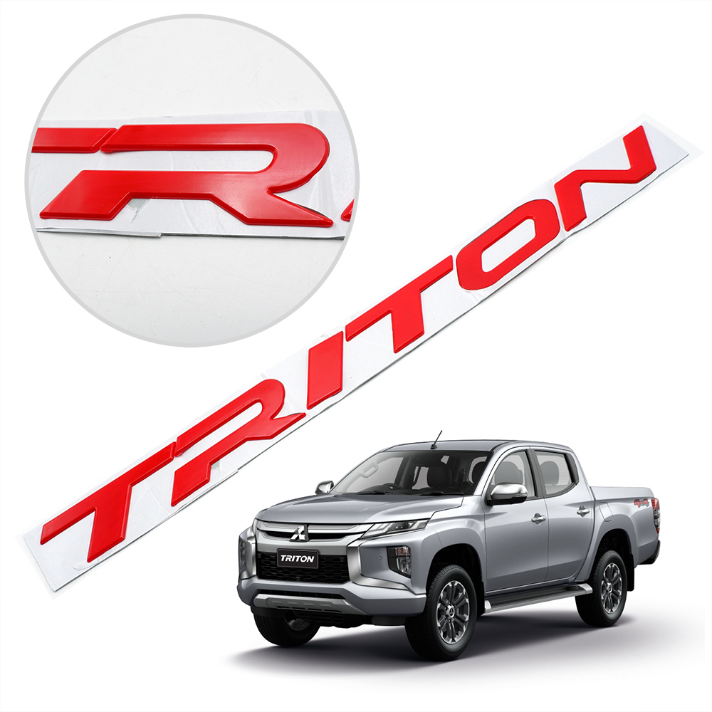 Red Front Grill Logo Emblem Fits Mitsubishi L200 Triton 4x2 4x4 2015