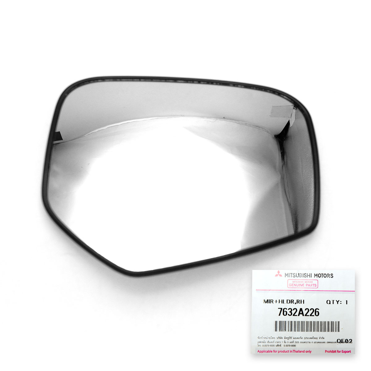Rh Glass Side Mirror Cover Genuine For Mitsubishi L200 Triton Manual