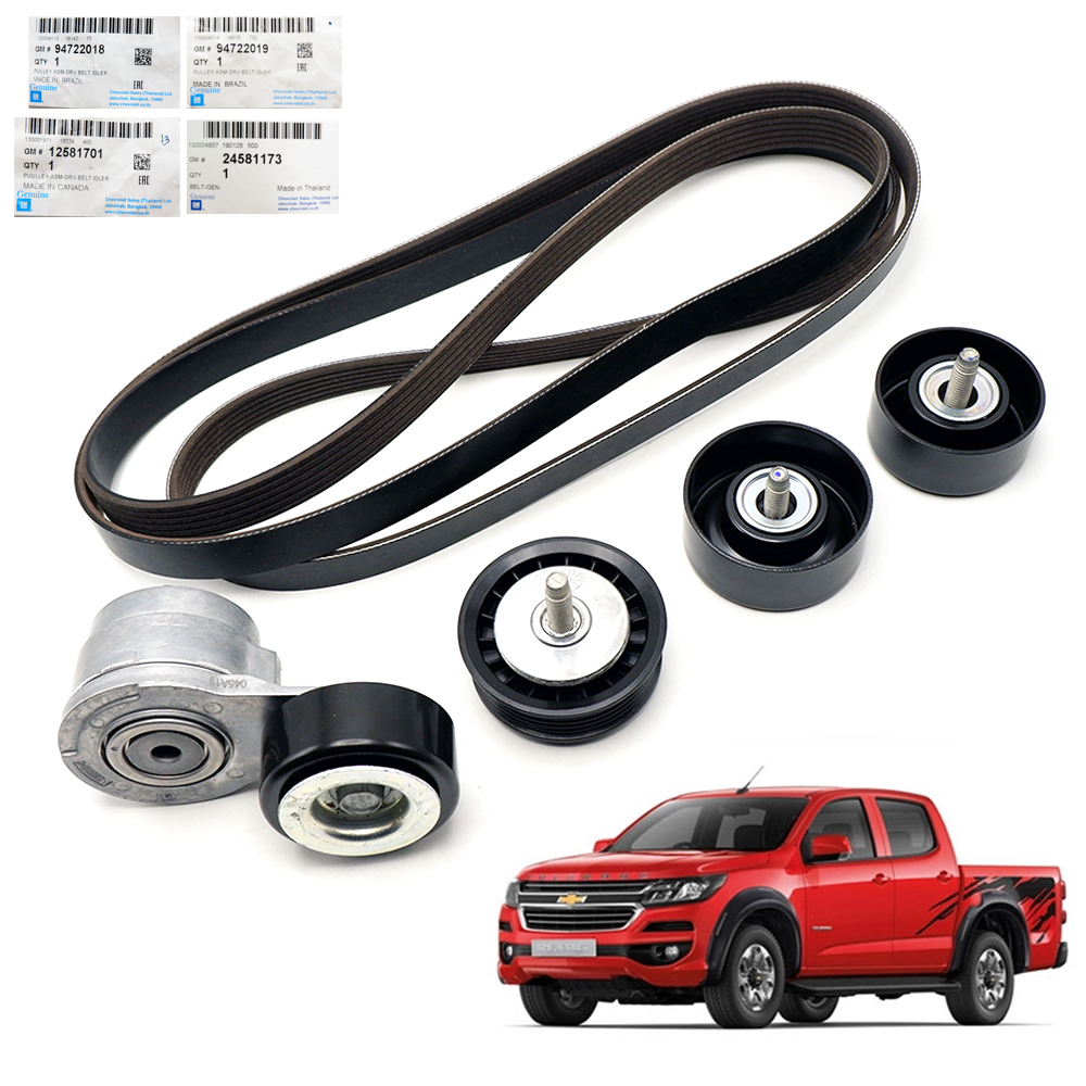 Set Belt Tensioner+Idler Pulley For Cheverolet Colorado Trailbalzer