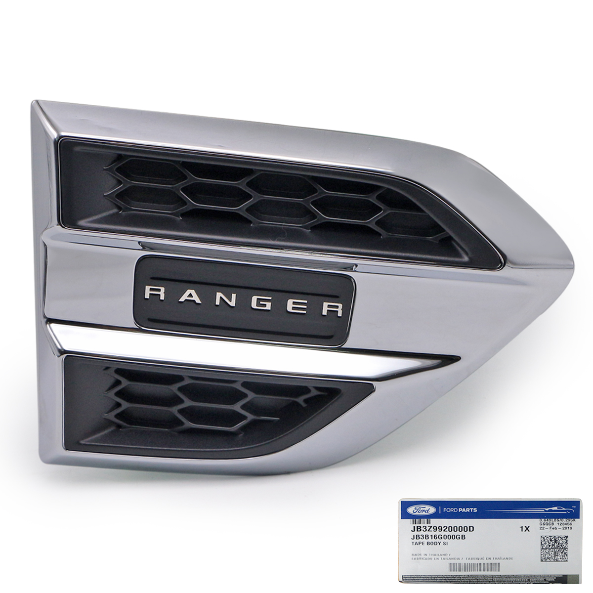 2015-18 Ford Ranger PX XLT Pickup Gray Pair Side Vent Cover Air Flow Fender 