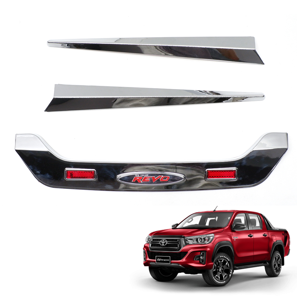New Front Spotlight Cap Cover Chrome Trim Fit For Toyota Hilux Revo Rocco 2018