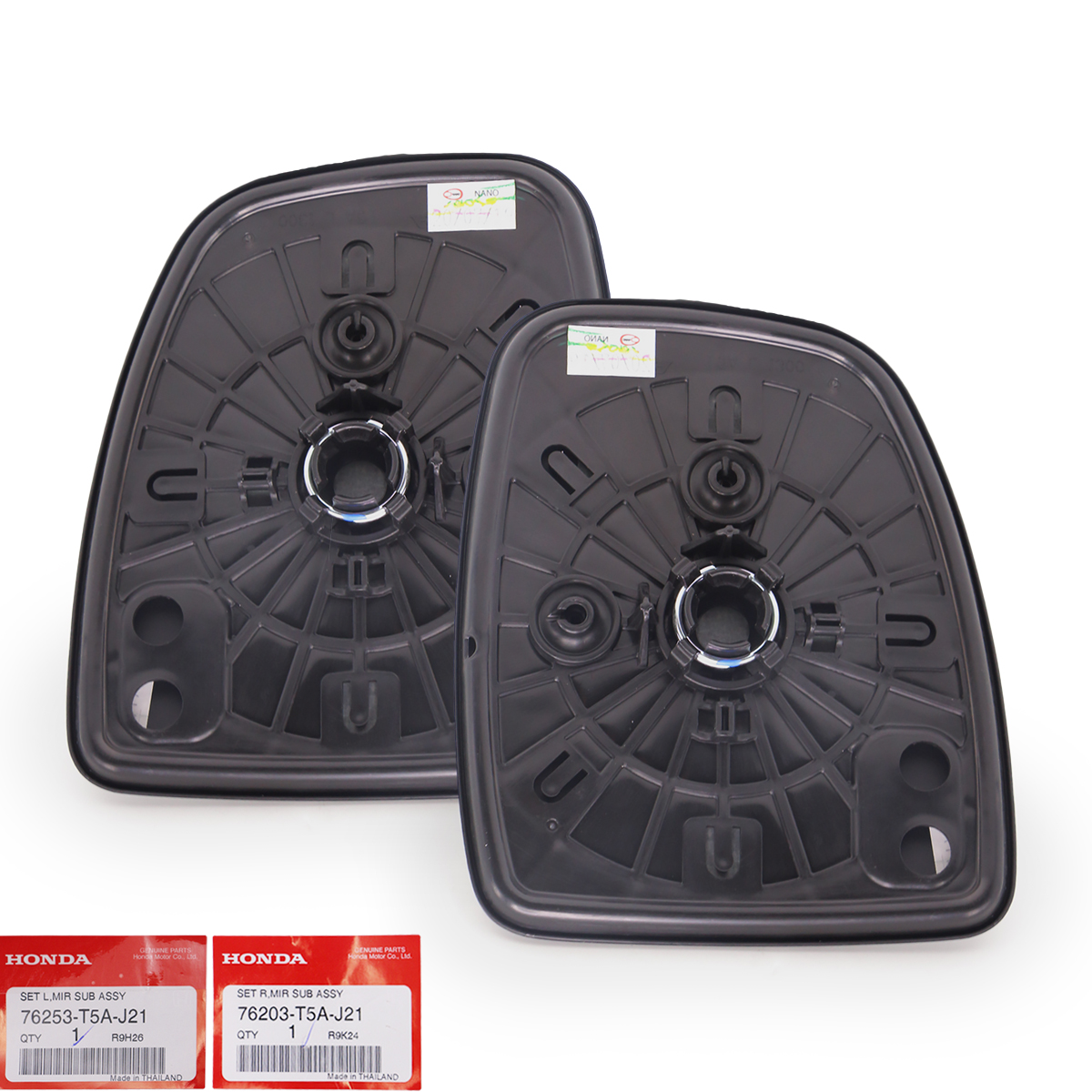 Pair Wing Side Mirror Glass Len With Base For Honda Jazz Hatchback 2014 2018 eBay