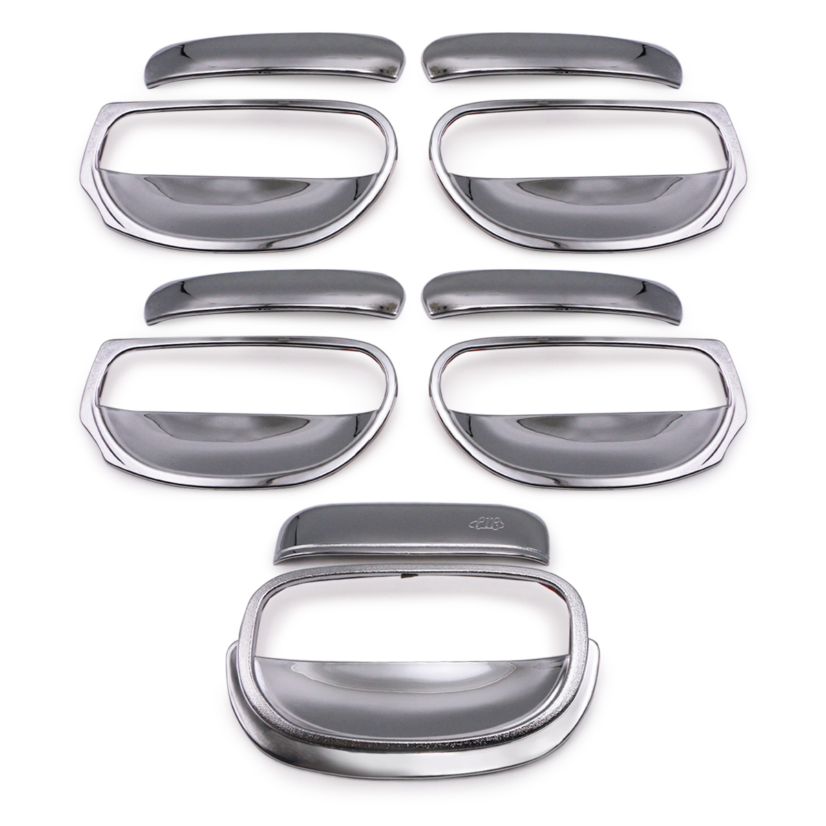 5Dr Chrome Handle Bowl Insert Cover Fits Mitsubishi Mirage Hatchback 2012 2019 - Picture 3 of 8