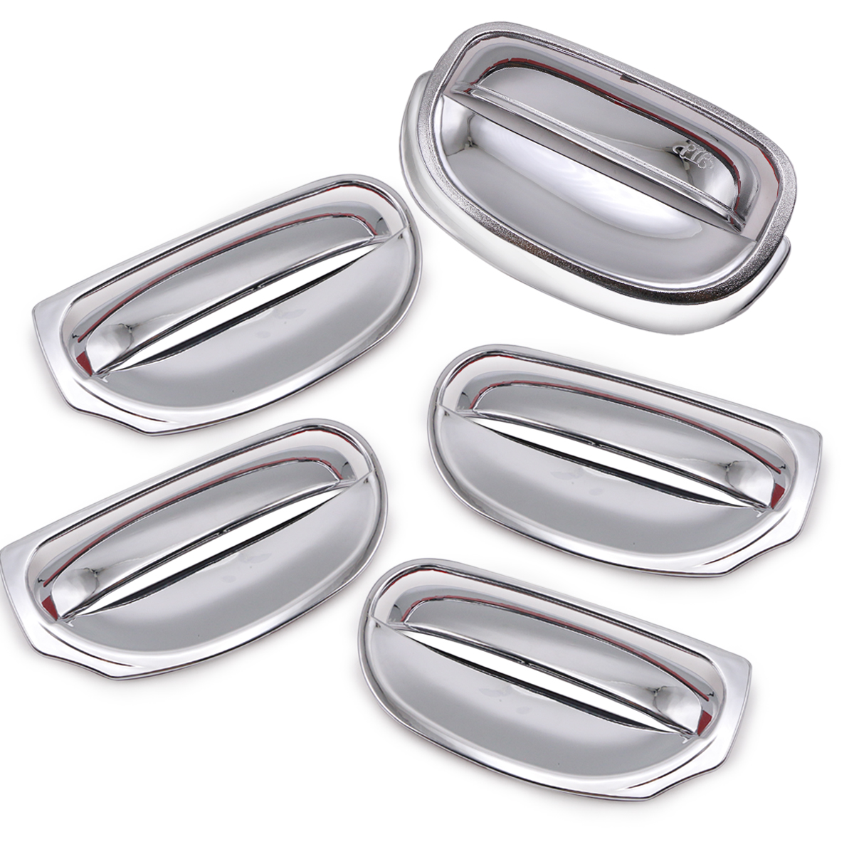 5Dr Chrome Handle Bowl Insert Cover Fits Mitsubishi Mirage Hatchback 2012 2019 - Picture 6 of 8