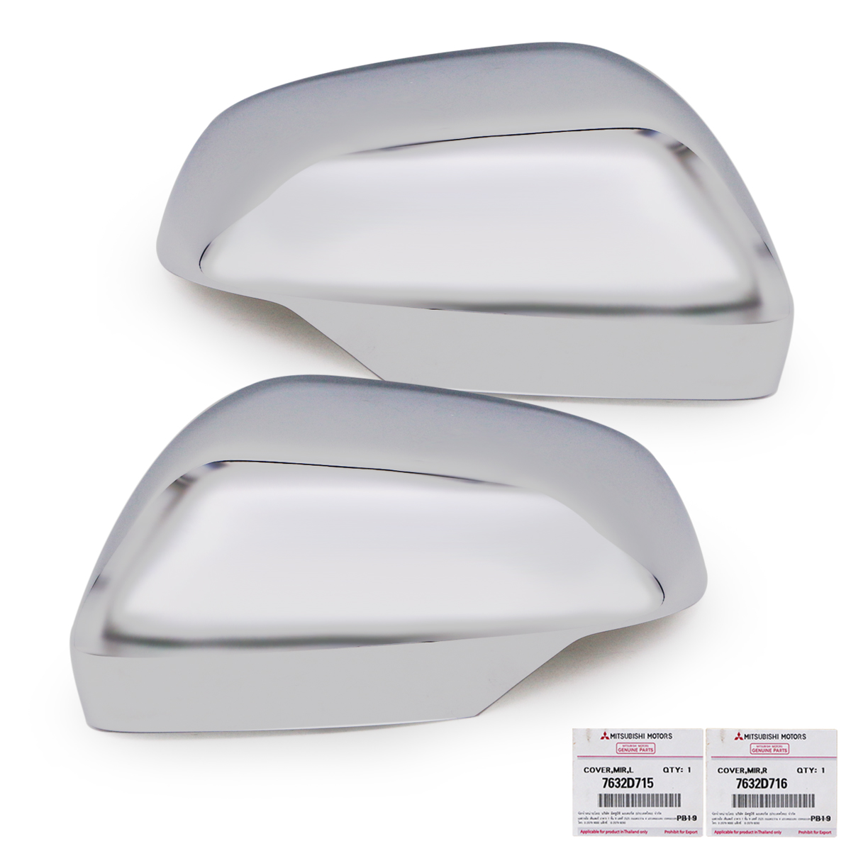 Pair Chrome Wing Side Mirror Cover For Mitsubishi Triton Pajero Sport 2019 20 eBay