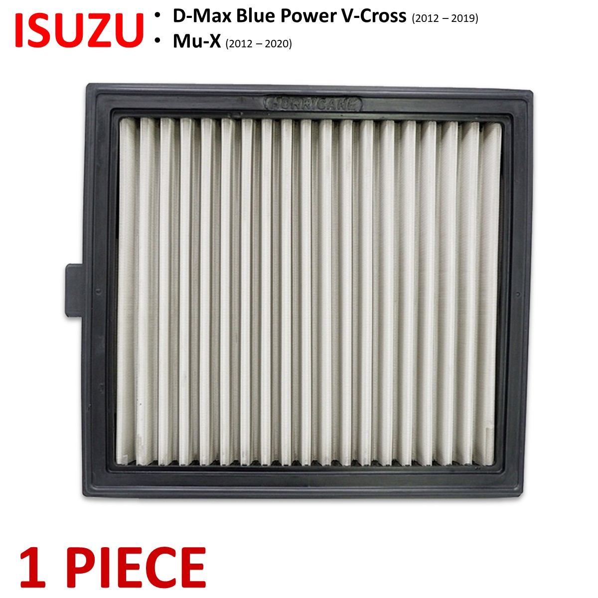 Hurricane Air Flow Filter Stainless Steel Fits Isuzu Isuzu DMax Mux