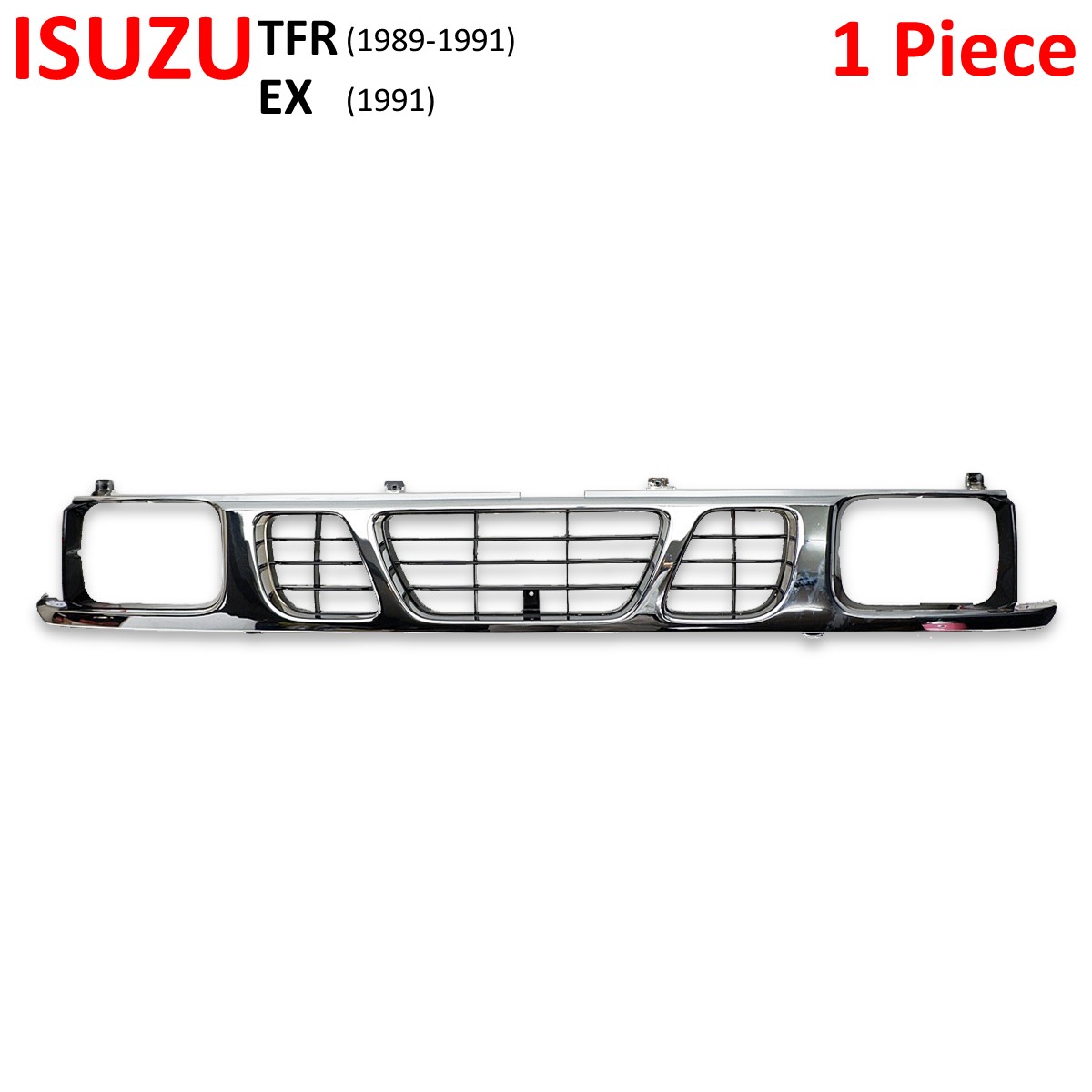 Chrome Front Grille Grill For Isuzu TFR'89-'91, EX'91 Pickup 1989