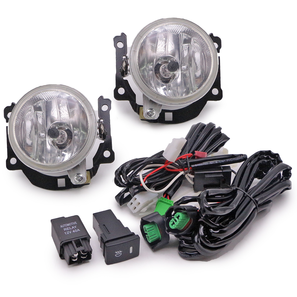 Set Kit Fog Lamp Sport Light Clear For Mitsubishi Mirage Space