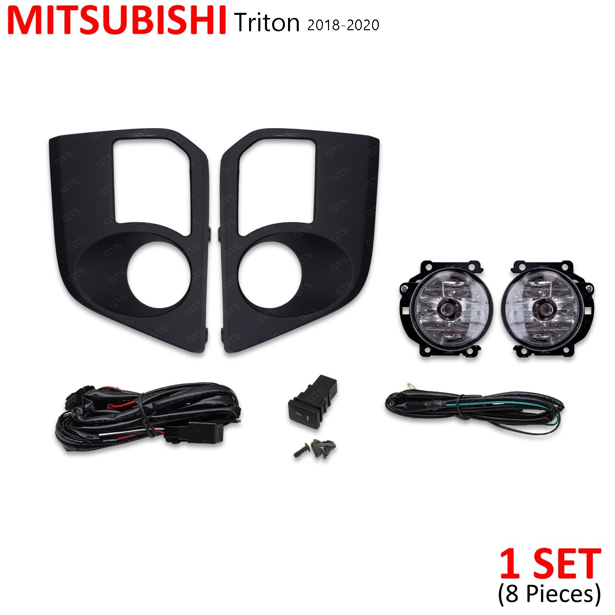 Set Kits Fog Lamps Spot Lights Fits Mitsubishi L200 Triton MR Pick Up ...