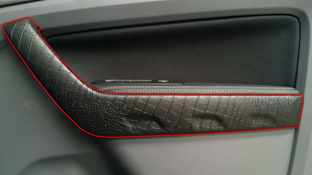 Set Inner Armrest Cover Door Handle Fits Ford Ranger XLT Wildtrak 2015