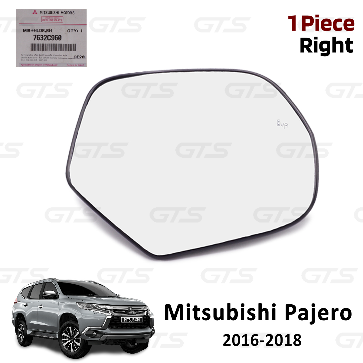 Rh Len Glass Wing Mirror Side For Mitsubishi Pajero Montero Sport Suv '16 '18 eBay