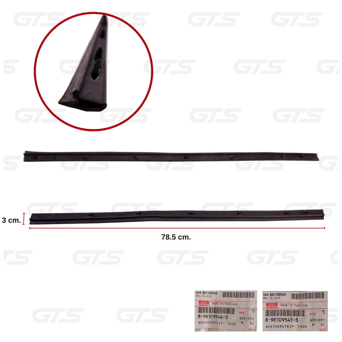 Set Front Inner+Outer Weatherstrip Door Belt For Isuzu D-Max Open Cab '12 '19 - Picture 7 of 10