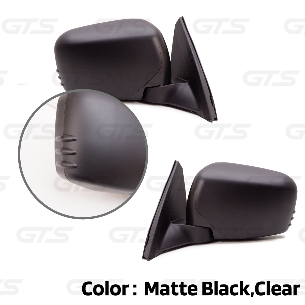 L+R Manual Side Mirror Wing Fits Mitsubishi L200 Triton'06-'15