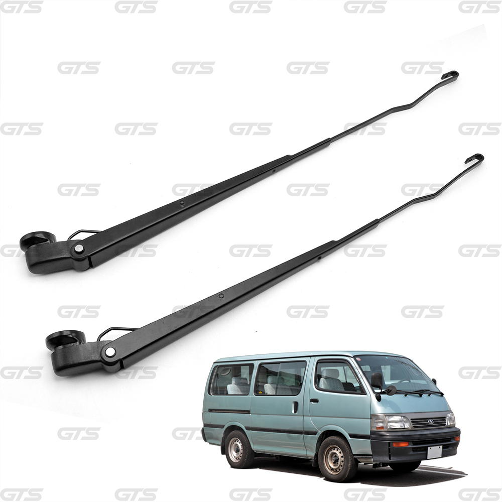 Pair Metal Windshield Wiper Arms Assembly For Toyota Hiace RHD Driver '98 '04 - Picture 2 of 9