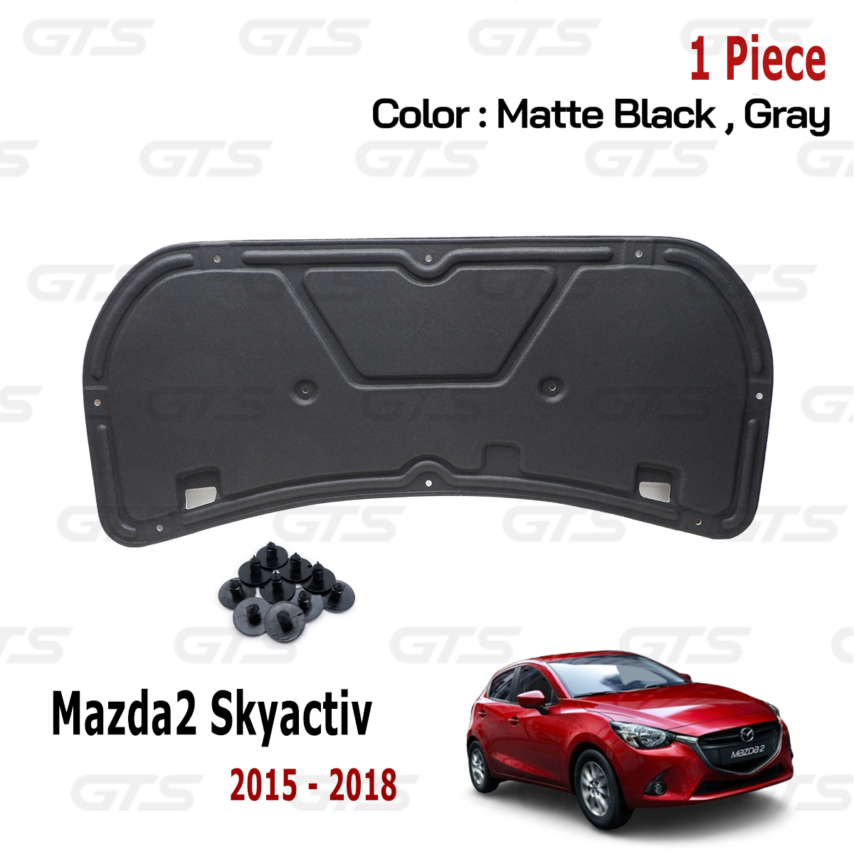 Front Hood Liner Insulator Pad Foam Heat Shield For Mazda Mazda2 '15 '18