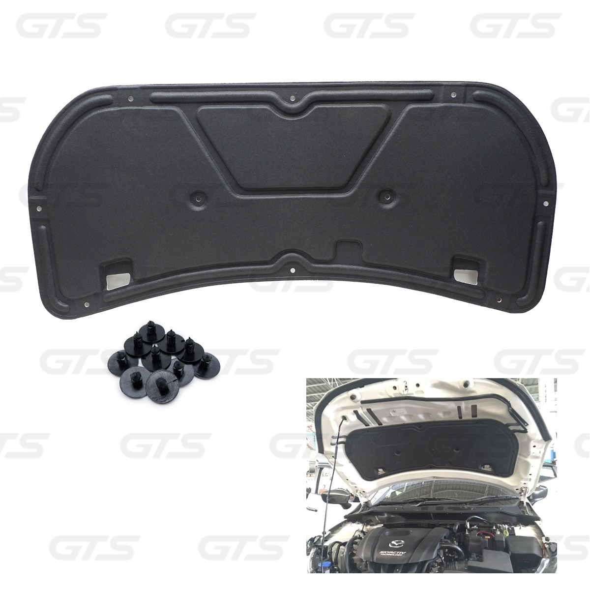 Front Hood Liner Insulator Pad Foam Heat Shield For Mazda Mazda2 '15 '18