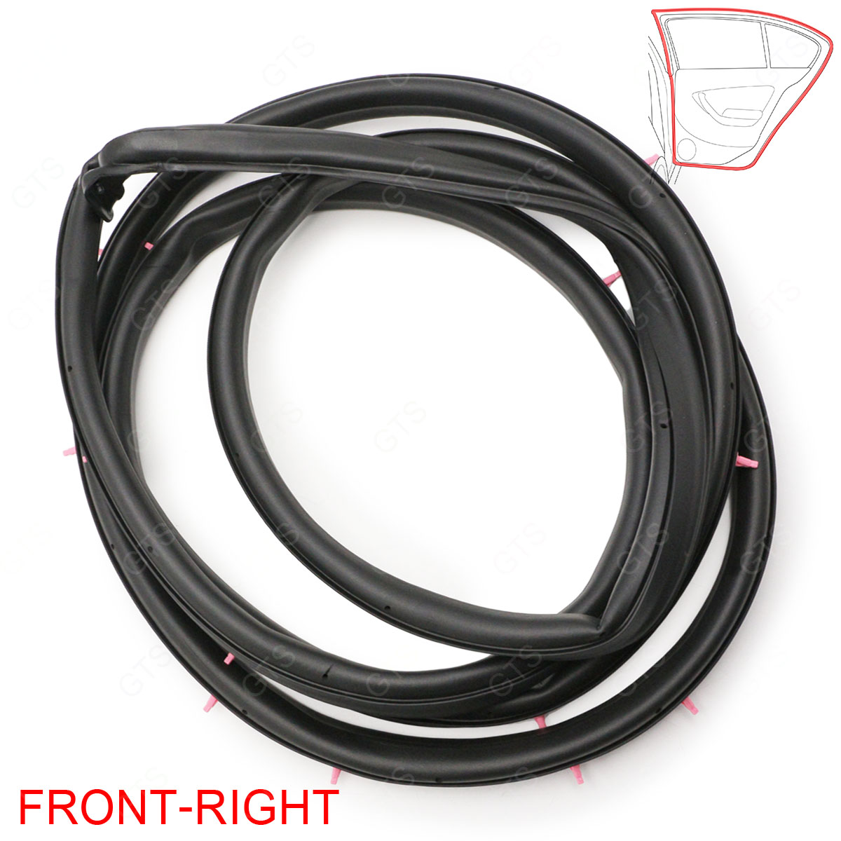 Chrome Front Door Belt Weatherstrip Window Glass Seals For Honda Civic – Pair Left & Right